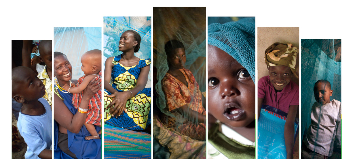 Fanned image of various people who have been able to receive life-saving nets thanks to Nothing But Nets and their partners.